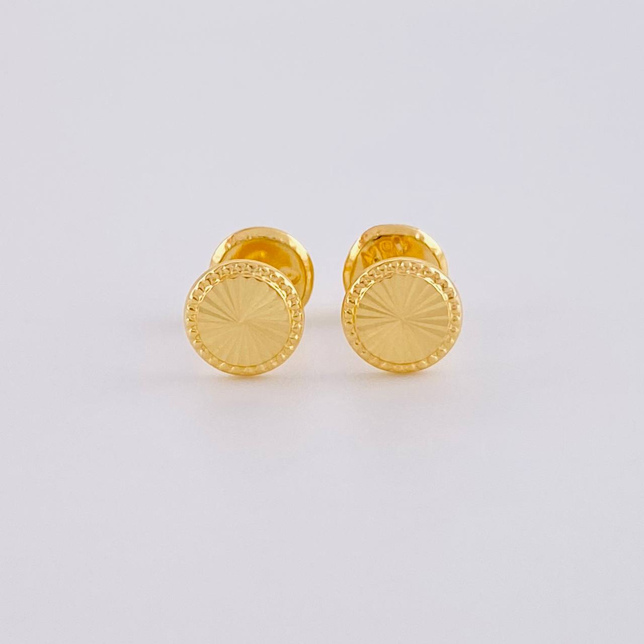 Topos Circulo Diamantado 0.5 g / in / 5 mm Oro Amarillo 18K