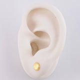 Diamond Cut Circle Stud Earrings 0.7g / in / 7.15mm 18K Yellow Gold
