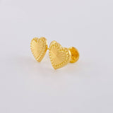 Topos Corazón Diamantado 0.95 g / in / 8.8 mm Oro Amarillo 18K