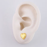 Topos Corazón Diamantado 0.9 g / in / 8.8 mm Oro Amarillo 18K