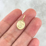 Pendant San Miguel 0.75gr / 2cm / Matte-Smooth-Circular 18K Yellow Gold ©