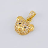 Dije Rostro Oso 2.05 g / 3/4 in Oro Amarillo 18K
