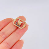 Charm Saint Michael the Archangel Frame 1.9 g / 1 in 18K Yellow and White Gold