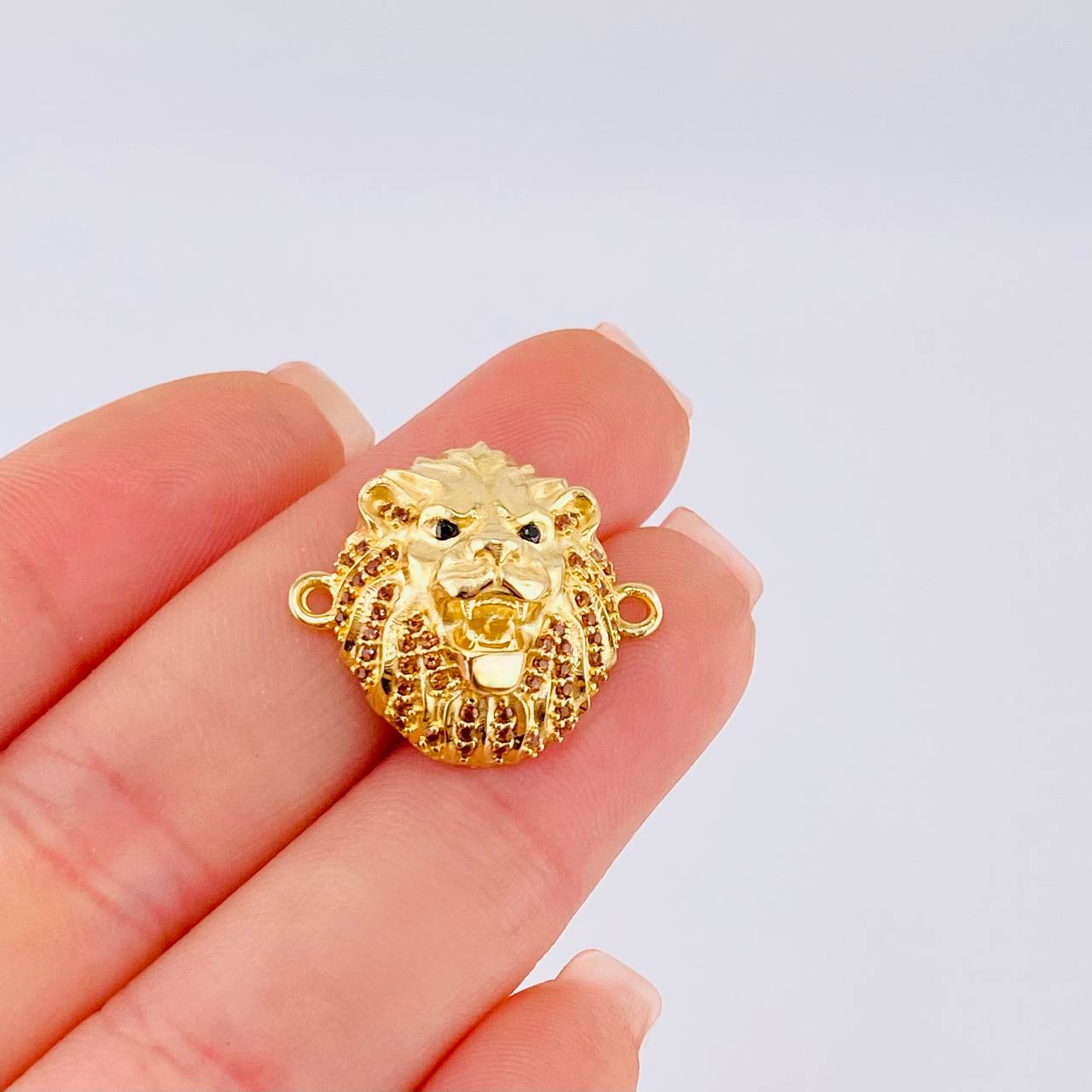 Herraje Rostro León 4.5 g / 3/4 in Oro Amarillo 18K