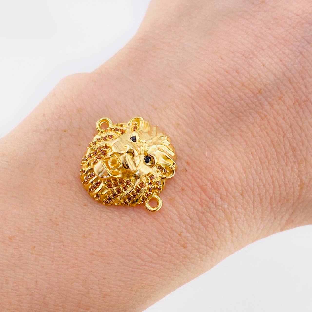 Herraje Rostro León 4.5 g / 3/4 in Oro Amarillo 18K