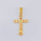 Pendant Cross Hearts 1.65 g / 1 1/4 in Yellow Gold 18K