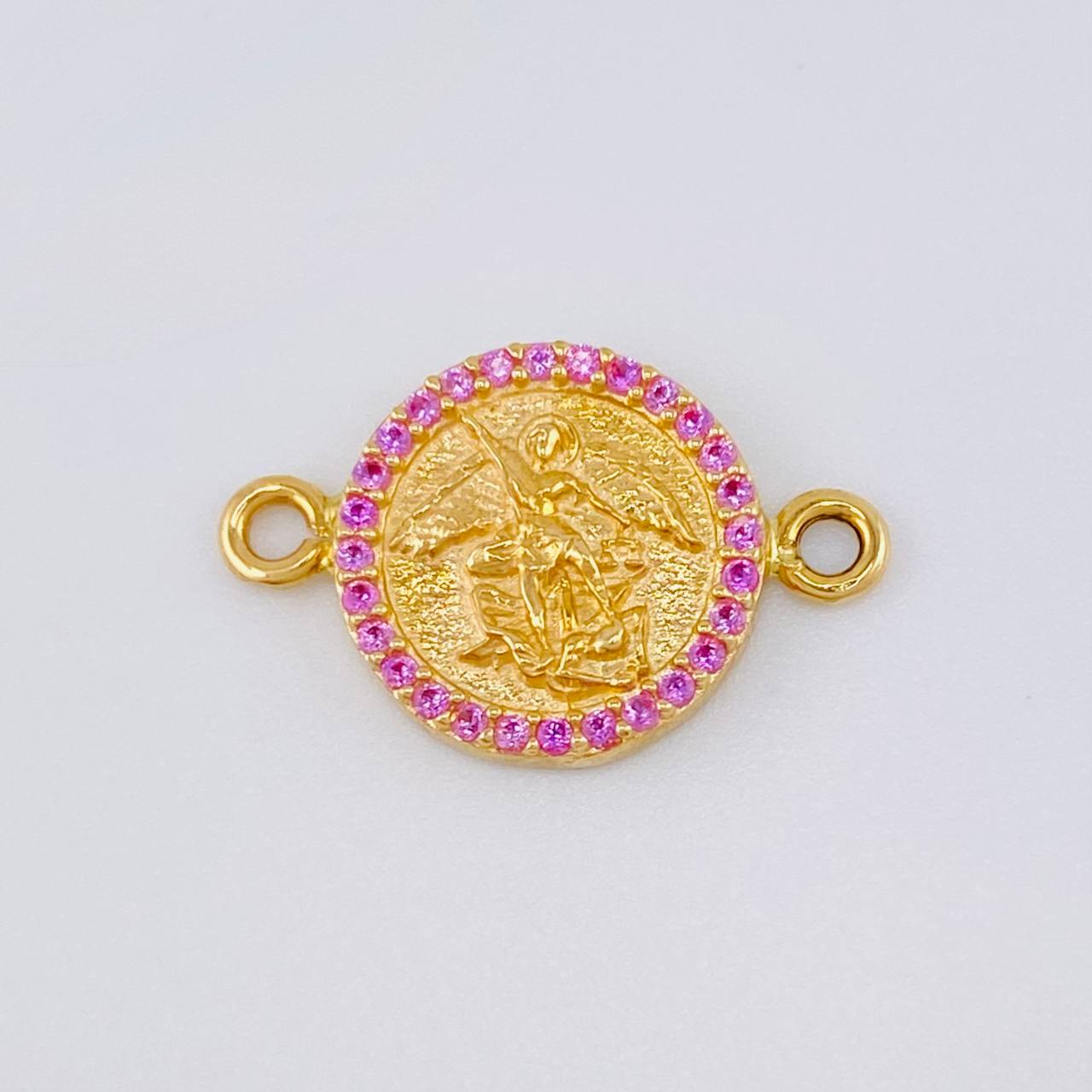 Herraje Medalla San Miguel 1.5 g / 3/4 in Oro Amarillo 18K