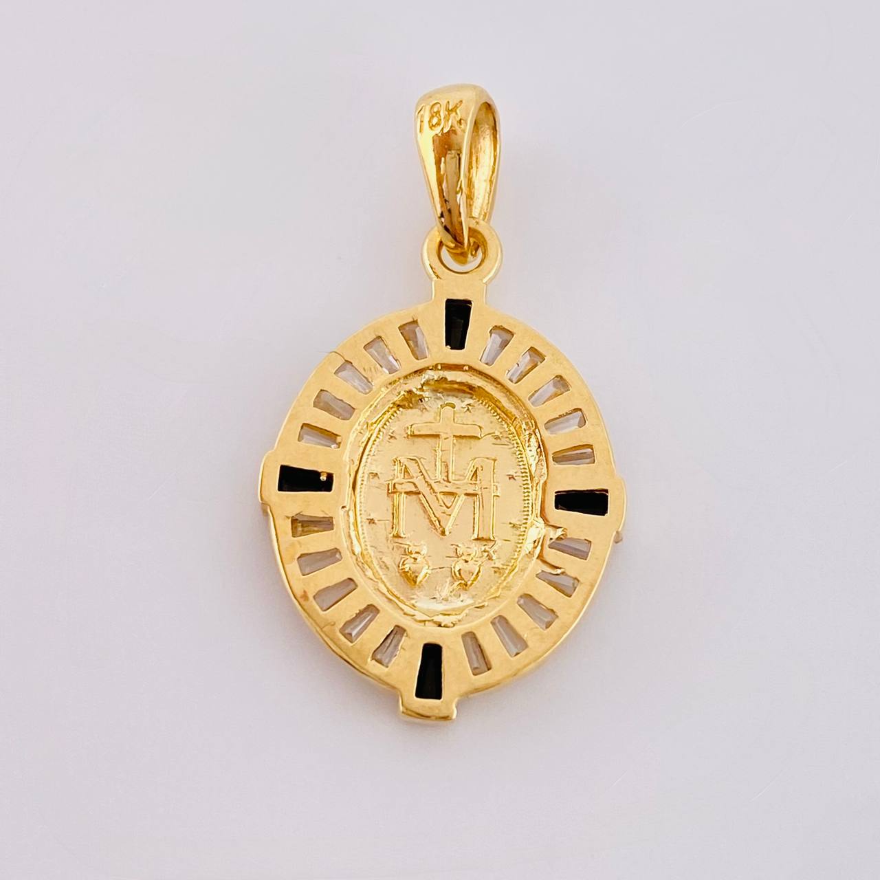 Pendant Miraculous Virgin Medal 2.55 g / 1 in Yellow Gold 18K