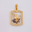 Pendant Frame Saint Michael 1.85 g / 1 1/2 in Two Golds Yellow White 18K