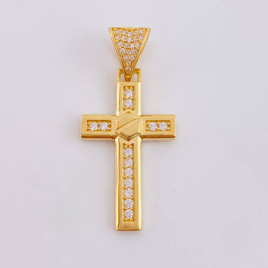 Dije Cruz Tornillo 4.25 g / 1 1/2 in Oro Amarillo 18K