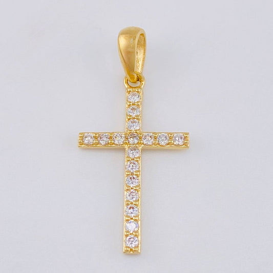 Dije Cruz 1.65 g / 1 1/4 in Oro Amarillo 18K