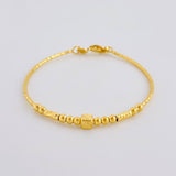 Bracelet Baby Cubicular Cylindrical Assembled 2.3 g / 5 in / 3 mm 18K Yellow Gold