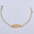 Bracelet Baby Drawer Heart Iridescent 1.4gr / 13.1cm-14.5cm / 1.6mm Cloud Plate Bordered 18K Yellow Gold $
