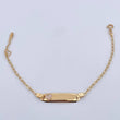 Bracelet Baby Drawer Heart Iridescent 1.45gr / 13.1cm-14.5cm / 1.6mm Rectangular Curved Plate 18K Yellow Gold $