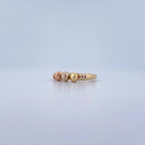 Ring Beads 1.85gr / T7 1/4 / 4mm Diamond Cut Three 18K Golds &