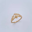Tiara Ring 15s 1.7gr / Size 7 / White Zircons 18K Yellow Gold &