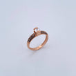Ring Solitaire Bear Ts 2.05gr / Size 6 / White and Black Zircons 18K Rose Gold &