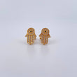 Topos Mano Hamsa 2.4gr / Circones Negro Blancos Oro Amarillo 18K &
