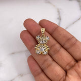 Pendant Bear 4.85gr / 3cm / White and Black Zircons Two 18K Yellow and White Gold $