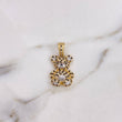 Pendant Bear 4.85gr / 3cm / White and Black Zircons Two 18K Yellow and White Gold $