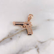 Pendant Gun 11.65gr / 3.2cm / White Black Zircons 18K Rose Gold $