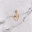 Dije Corona RX 3.7gr / 3cm / Circones Blancos Oro Amarillo 18K $