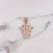 Pendant Corona RX 3.55gr / 3.1cm / White Zircons 18K Rose Gold &