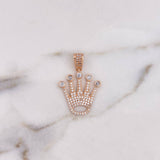 Pendant Corona RX 3.55gr / 3.1cm / White Zircons 18K Rose Gold &