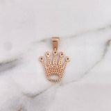 Pendant Corona RX 3.55gr / 3.1cm / White Zircons 18K Rose Gold &