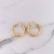 Hoop Earrings Semi 3.75gr / 2.5cm / 18K Yellow Gold Spiral &