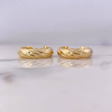 Hoop Earrings Semi 3.75gr / 2.5cm / 18K Yellow Gold Spiral &