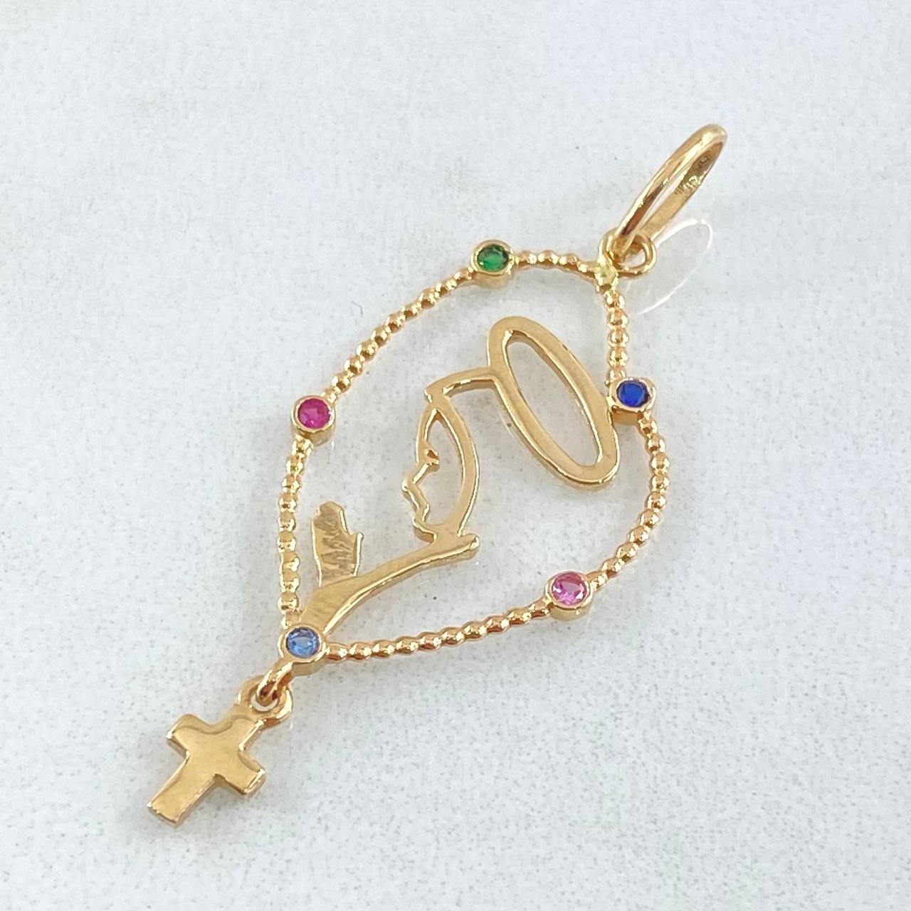 Dije Virgen Maria 1.45gr / 4cm / Oro 18K