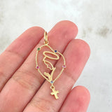 Pendant Virgin Mary 1.45gr / 4cm / 18K Gold *