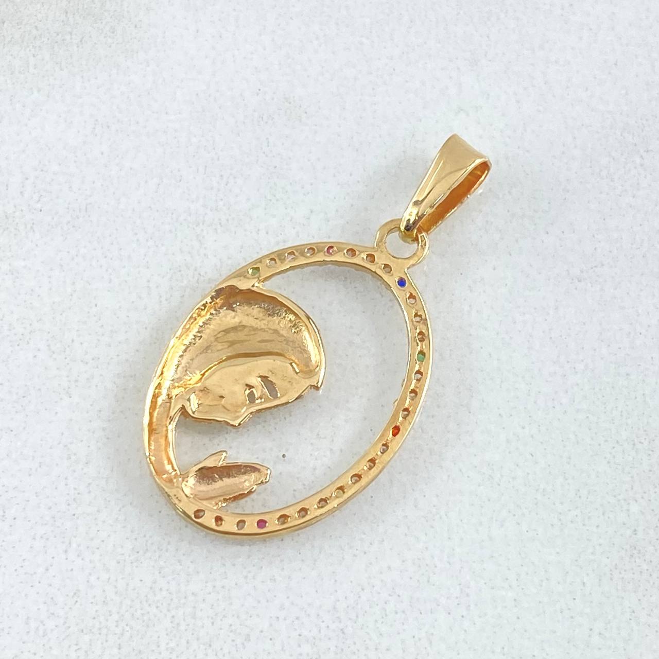 Dije Virgen Maria 1.4gr / 2.7cm / Oro 18K