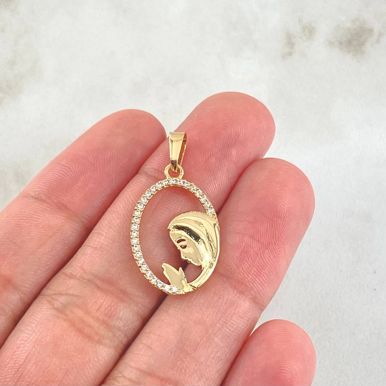 Dije Virgen Maria 1.2gr / 2.3cm / Oro 18K *
