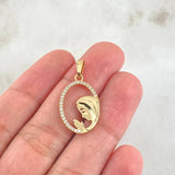 Pendant Virgin Mary 1.3gr / 2.7cm / 18K Gold