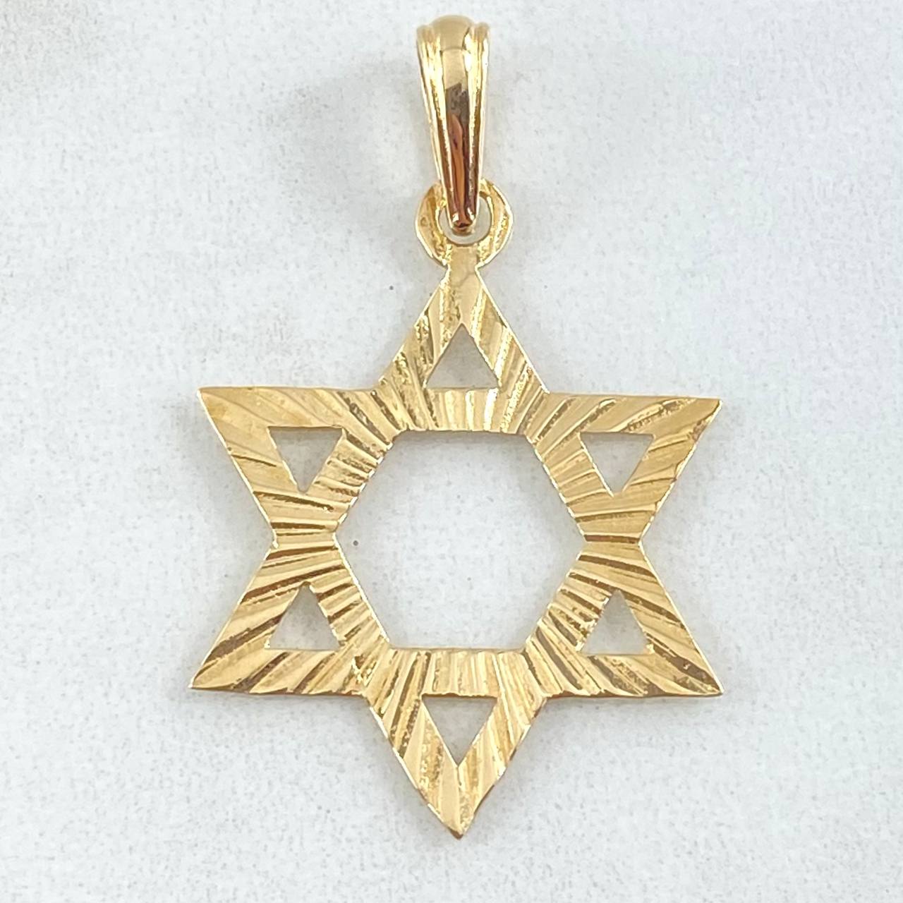 Dije Estrella de David 2gr / 1 1/2 in / Oro Amarillo 18K *
