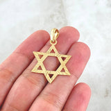 Dije Estrella de David 2gr / 1 1/2 in / Oro Amarillo 18K *