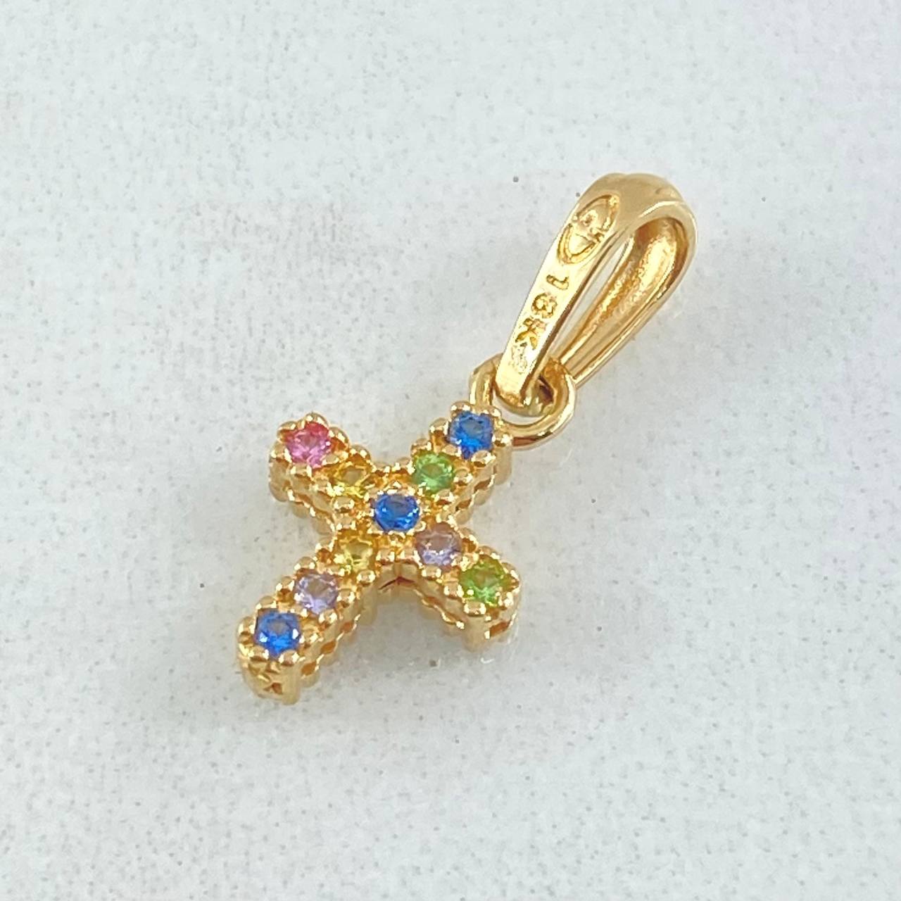 Pendant Dense Cross 1gr / 1.9cm / 18K Gold ©