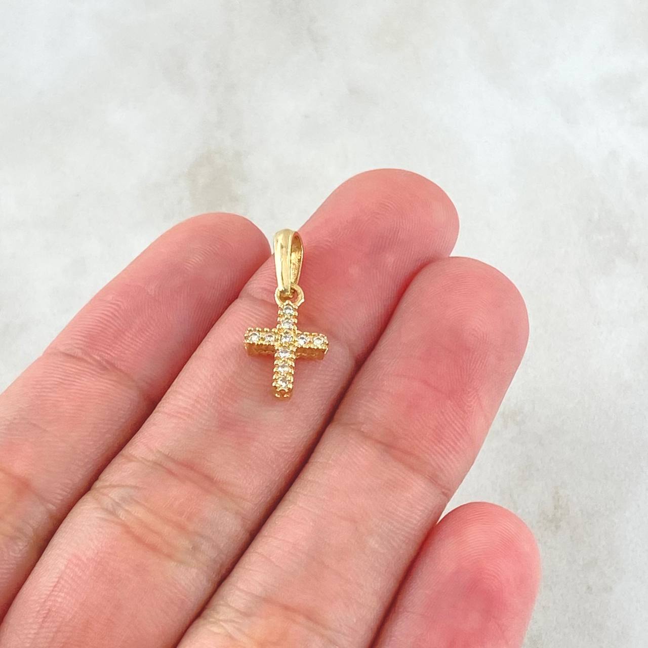 Pendant Dense Cross 1gr / 1.9cm / 18K Gold ©