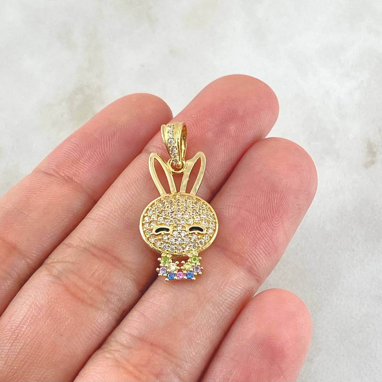 Pendant Rabbit Face 2.35gr / 2.7cm (1.1in) / 18K Gold ©