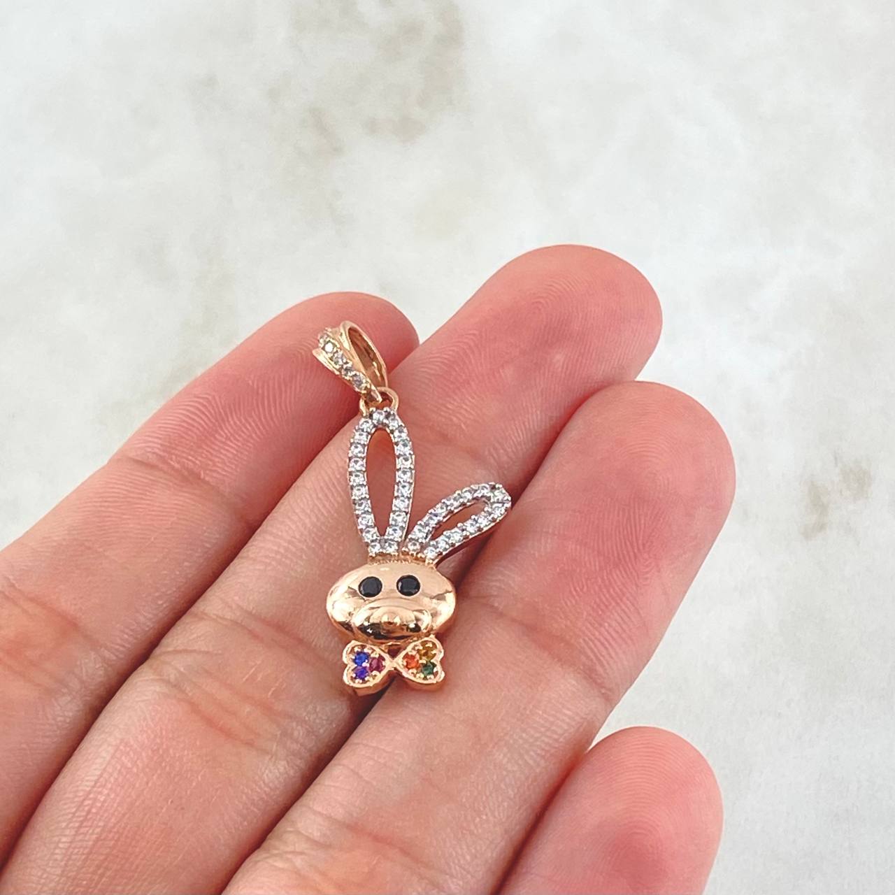 Pendant Rabbit Face 2.5gr / 3cm / 18K Gold ©