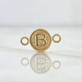 Herraje Letra B 0.4gr / 1/2 in / Oro Amarillo 18K !