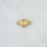 Charm Letter O 0.35gr / 1.5cm / Rustic Textured Circle 18K Yellow Gold