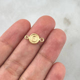 Charm Letter O 0.35gr / 1.5cm / Rustic Textured Circle 18K Yellow Gold