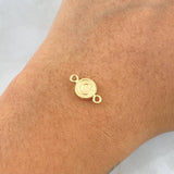 Charm Letter O 0.35gr / 1.5cm / Rustic Textured Circle 18K Yellow Gold