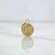 Pendant Letter O 0.35gr / 1.5cm / Rustic Textured Circle 18K Yellow Gold