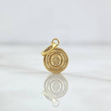 Pendant Letter O 0.35gr / 1.5cm / Rustic Textured Circle 18K Yellow Gold