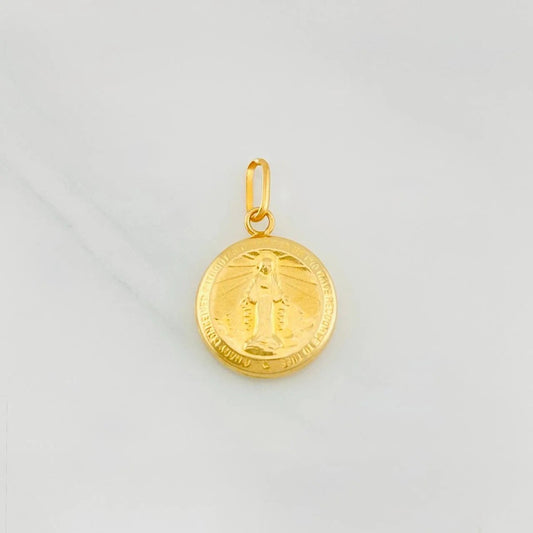 Pendant Miraculous Virgin 0.65g / 3/4 in Yellow Gold 18K