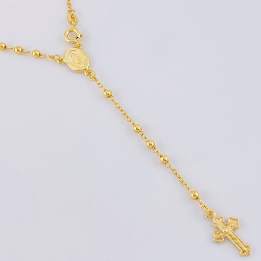 Rosario Virgen Milagrosa 7.6g / 20 in / 3mm Plata Vermeil 925